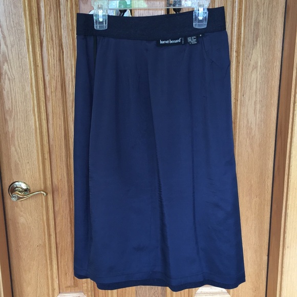 Vintage harvé benard skirt 100% wool fully lined size 6 - Picture 9 of 16